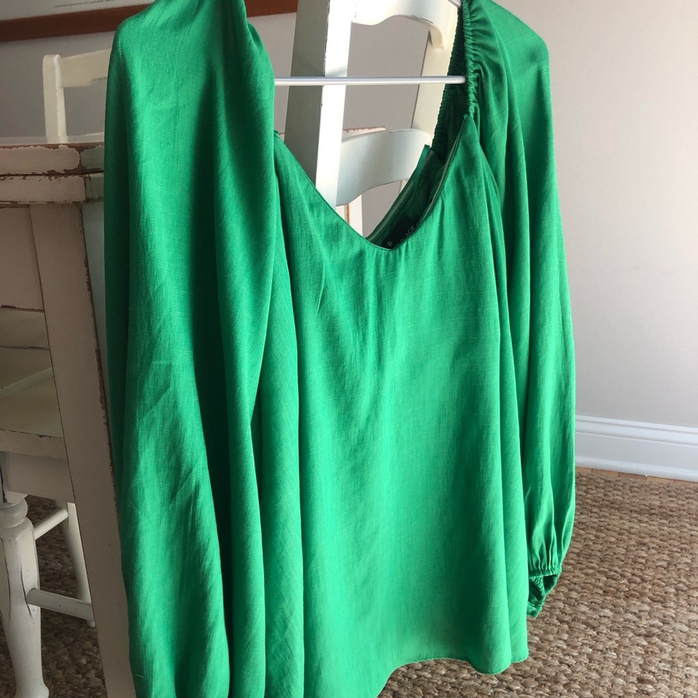 Tuckernuck Pomander Place Green Long Sleeve Blouse. Size XL - Picture 4 of 14